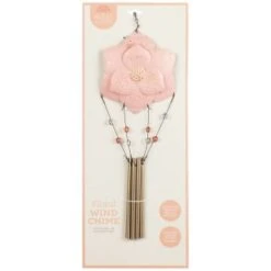 B&M Flower Windchime - Pink -EcoPatio Shop 379613 boho garden flower tubular windchime pink 2