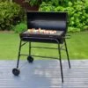 B&M Large Family Drum Barbeque With Lid -EcoPatio Shop 379688 379555 large family drum barbeque with lid 2