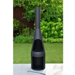 Brooklyn Chiminea With Log Store 150cm 6 Brooklyn Chiminea With Log Store 150cm -EcoPatio Shop 379709 brooklyn chiminea with log store