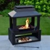 Belmont Log Burner With Log Storage Tray -EcoPatio Shop 379731 belmont log burner with log storage tray 2