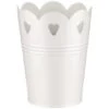B&M Heart Tin Decorative Planter - Cream -EcoPatio Shop 379762 simply garden small heart tin planter white