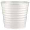 B&M Ribbed Matt Tin Planter - Cream -EcoPatio Shop 379770 simply garden ribbed tin planter white