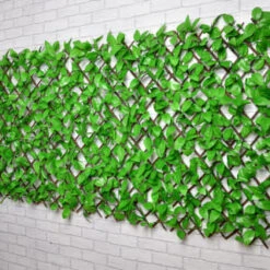 Bloom Solar Powered Expanding Artificial Leaf Trellis 200 X 100cm -EcoPatio Shop 379978 expanding leafy trellis 100 leds 2x1m