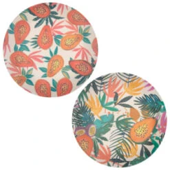 B&M Bloom Print Side Plate - Leaves -EcoPatio Shop 381328 bloom print side plate group
