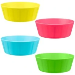 B&M Little Safari Picnic Bowls 4pk -EcoPatio Shop 381384 kids 4pk colour bowls group