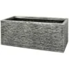 B&M Slate Effect Trough Planter -EcoPatio Shop 381626 slate trough pewter planter