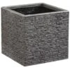 B&M Small Square Planter - Pewter 2 B&M Small Square Planter - Pewter -EcoPatio Shop 381627 381629 large small square pewter planter 2 1