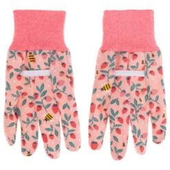B&M Children's Gardening Gloves - Pink -EcoPatio Shop 383110 childrens gardening gloves pink 2