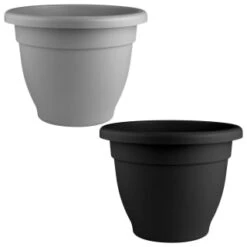 Extra Large Bell Pot Planter 55cm - Grey -EcoPatio Shop 383574 383584 55cm xl bell pot planter group 1