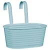 B&M Double Hooked Trough - Blue 2 B&M Double Hooked Trough - Blue -EcoPatio Shop 392741 simply garden ribbed tin decorative large hooked pot blue 2