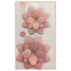 B&M Flower Wall Plaques 2pk - Pink -EcoPatio Shop 392757 2pk metal wall flowers pink