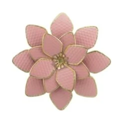 B&M Flower Wall Plaques 2pk - Pink -EcoPatio Shop 392757 2pk metal wall flowers pink 4