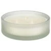 B&M Frosted 3 Wick Candle - White 1 B&M Frosted 3 Wick Candle - White -EcoPatio Shop 392776 frosted ribbed glass 3 wick candle white