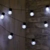 10 Solar Frosted Bulb String Lights -EcoPatio Shop 392909 10 solar frosted bulb string lights