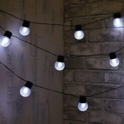 10 Solar Frosted Bulb String Lights
