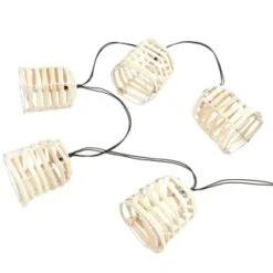B&M 10 Solar Rattan Effect String Lights -EcoPatio Shop 392921 10 solar rattan effect string lights 2