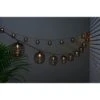 B&M 20 Solar Powered Black Rattan Effect String Lights -EcoPatio Shop 392923 20 solar powered black rattan effect string lights
