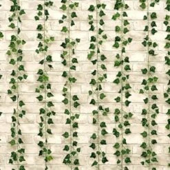 Solar Powered Artificial Ivy Leaf Curtain 180 X 180cm -EcoPatio Shop 392924 180x180cm solar artificial ivy leaf curtain 2