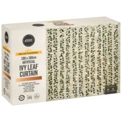 Solar Powered Artificial Ivy Leaf Curtain 180 X 180cm -EcoPatio Shop 392924 180x180cm solar artificial ivy leaf curtain 5