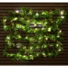 Solar Powered Artificial Ivy Garland 5m -EcoPatio Shop 392926 5m ivy garland with 60 warm white solar leds1