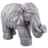 B&M Large Stone Elephant Ornament 2 B&M Large Stone Elephant Ornament -EcoPatio Shop 392981 large decorative stone elephant