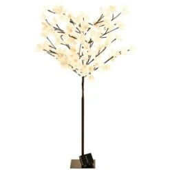 Solar Powered Magnolia Blossom Tree 4ft -EcoPatio Shop 393029 4ft solar powered magnolia blossom tree 2