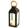 Solar Powered Wooden Effect Handle Lantern 1 Solar Powered Wooden Effect Handle Lantern -EcoPatio Shop 393040 solar powered wooden effect handle lantern with flame effect candle 2