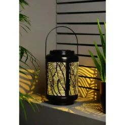 B&M Urban Eden Solar Powered Metal Lantern -EcoPatio Shop 393057 urban eden solar powered metal lantern 2