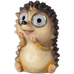 B&M Garden Animal Ornament With Solar Powered Eyes - Hedgehog