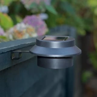 Solar Powered Fence & Gutter Lights - Black 4pk 4 Solar Powered Fence & Gutter Lights - Black 4pk - Image 2