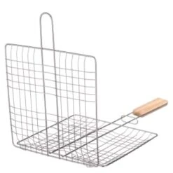 Bamboo Handle Grilling Rack -EcoPatio Shop 393103 wooden handle grilling rack 3