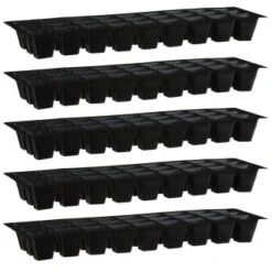 B&M Seed Trays 5pk - Small -EcoPatio Shop 393174 5 seed trays group