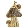 B&M Solar Rustic Mushroom Ornament With Snail -EcoPatio Shop 393243 solar rustic mushroom ornament with snail