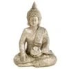 B&M Sitting Buddha Ornament With LED Light -EcoPatio Shop 393431 sitting buddha ornament with cool white led 2