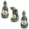 B&M Assorted Sitting Solar Buddha Garden Ornament -EcoPatio Shop 393441 sitting buddha garden ornament with solar crackle ball group