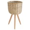 B&M Woven Washed Planter On Legs -EcoPatio Shop 393656 woven washed planter on legs