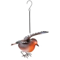 B&M Springy Hanging Bird - Brown -EcoPatio Shop 393690 springy bird hanging brown 2