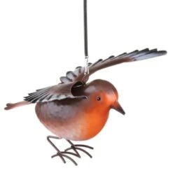 B&M Springy Hanging Bird - Brown -EcoPatio Shop 393690 springy bird hanging brown 3