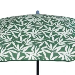 B&M Superbloom Sun Printed Parasol 1.8m - Leaf 6 B&M Superbloom Sun Printed Parasol 1.8m - Leaf -EcoPatio Shop 393761 superbloom sun 1 8m printed parsasol green leaf close up 2