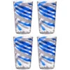 B&M Ocean Air Swirl Tumblers 4pk -EcoPatio Shop 394244 4pk ocean swirl tumblers