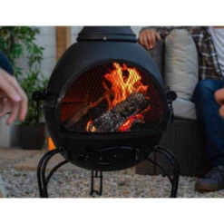 B&M La Hacienda Muricia Steel XL Chimenea 136cm -EcoPatio Shop 395424 la hacienda murcia steel xl chimenea supplier 5
