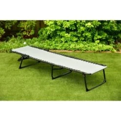 Dakota Premium 3 Position Folding Relaxer Bed - Grey -EcoPatio Shop 395732 dakota premium 3 position folding relaxer bed 2
