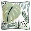 B&M Leaf Print Embroidered Cushion 43 X 43cm -EcoPatio Shop 396041 embroidered cushion leaf print