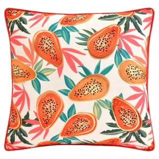 B&M Papaya Print Shower Resistant Cushion 43 X 43cm 3 B&M Papaya Print Shower Resistant Cushion 43 X 43cm