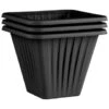 Square Planter 3pk - Black -EcoPatio Shop 397062 3 pack square planters black