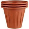 Terracotta Round Planters 3pk -EcoPatio Shop 397064 3 pack terracotta round planters
